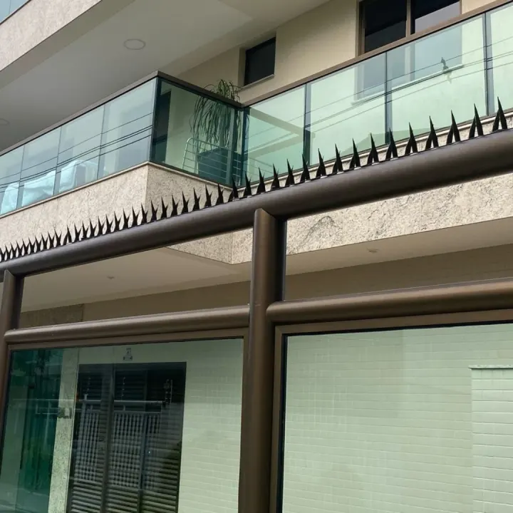 Lanças protetoras em fachada comercial